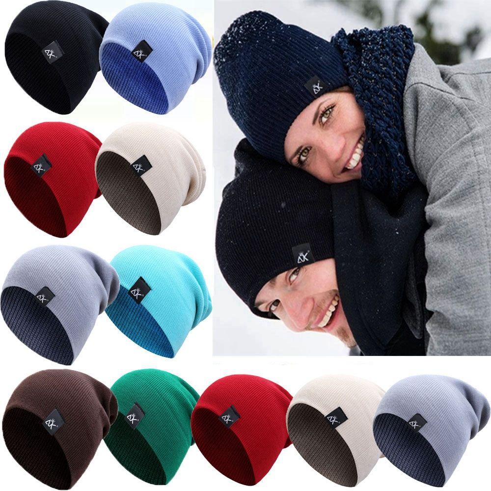 ROWANS Mũ Len Beanie Cao Cấp Màu Trơn Dễ Thương Cho Nam Và Nữ