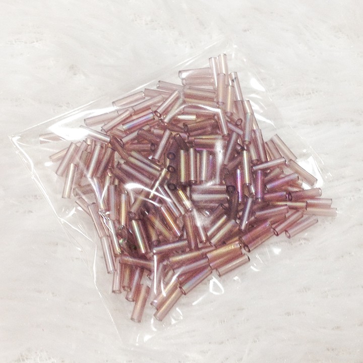 Hạt cườm gãy ống trúc kết áo trang trí t rang phục 6mm