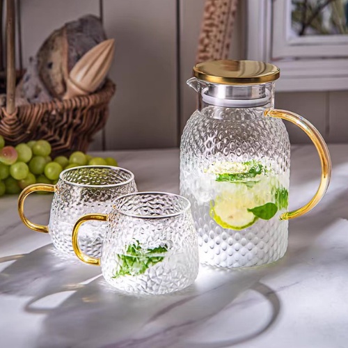 Bình nước thủy tinh chịu nhiệt dung tích 1,5L & 1,9L có thể đun trên bếp, nắp thép chống gỉ