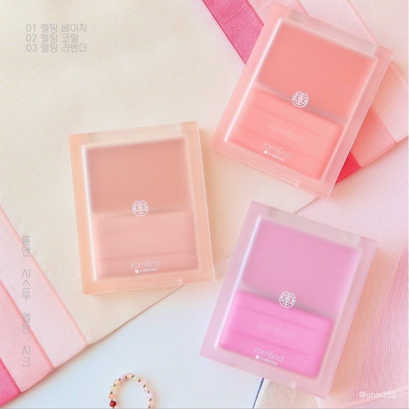 Má Hồng Dạng Kem Mềm Mịn, Lâu Trôi Romand See-Through Melting Cheek 3.5g [Hanbok Project]