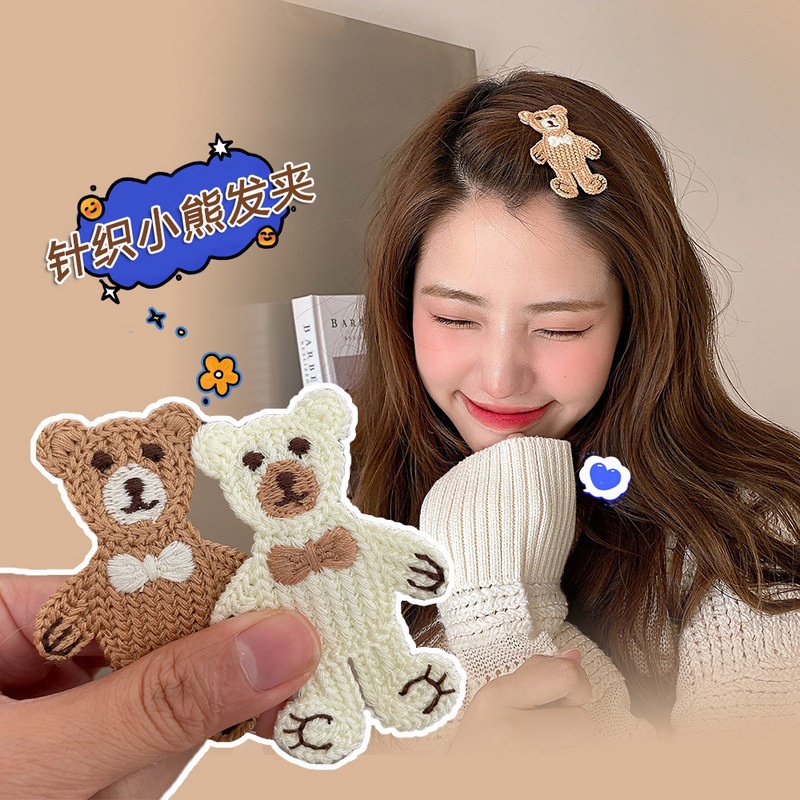 Kẹp tóc hình gấu dễ thương thời trang Hàn Quốc cho bé