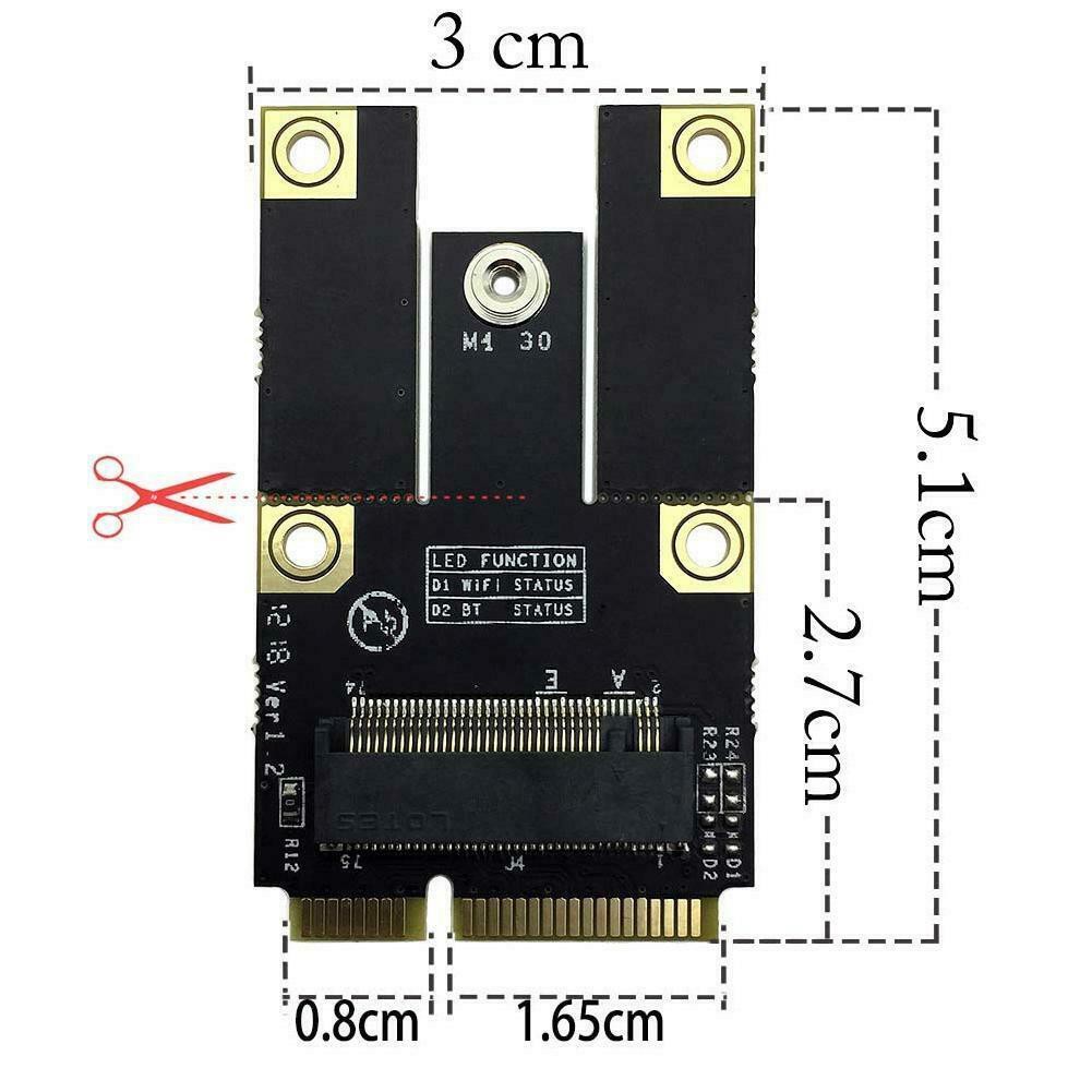 Card Chuyển Đổi Ngff Sang Mini Pci-E M.2 Wifi Cho Intel Ax200 9260 8526 8260 | BigBuy360 - bigbuy360.vn
