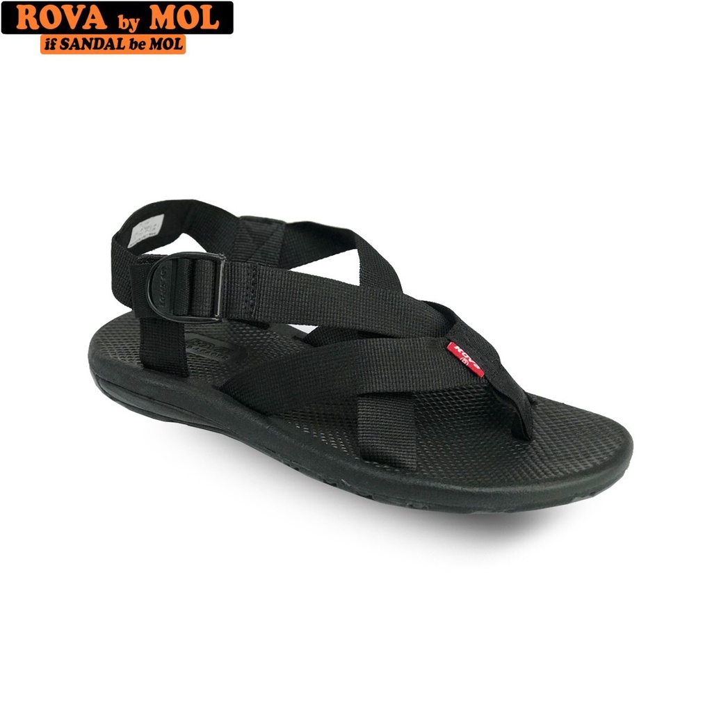 Giày sandal nam quai chéo vải dù có quai hậu cố định mang đi học đi biển du lịch hiệu Rova RV133Br