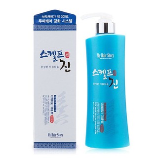 Dầu gội ngăn rụng tóc sạch nhờn ngừa gàu ngăn tóc bạc sớm thêm chắc khỏe My Hair Story Scalp Jin Shampoo, HQ 510g