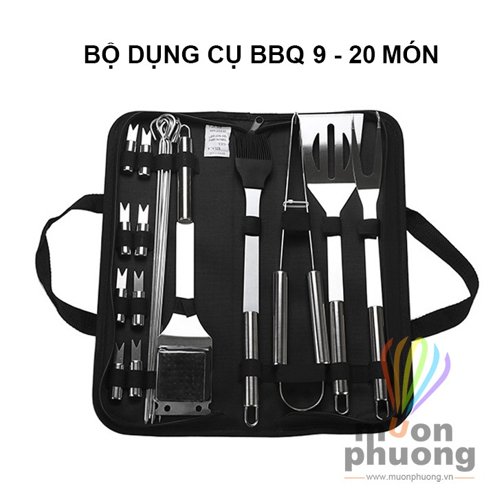 [FREESHIP 30K] Bộ dụng cụ nướng thịt BBQ ngoài trời dã ngoại [MUÔN PHƯƠNG SHOP]