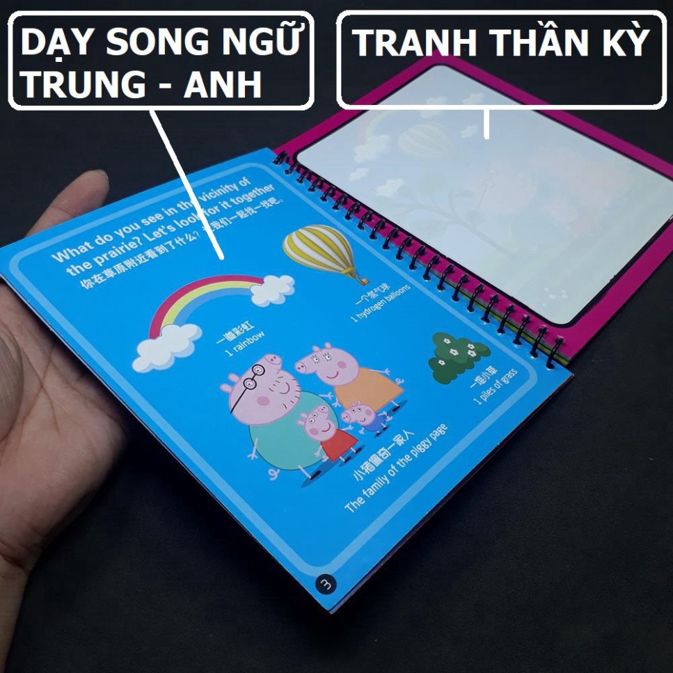 Combo 2 bộ Đồ chơi Tô màu tự xóa dùng nhiều lần Chủ đề bé Trai-bé Gái và học song ngữ Anh-Trung nk032