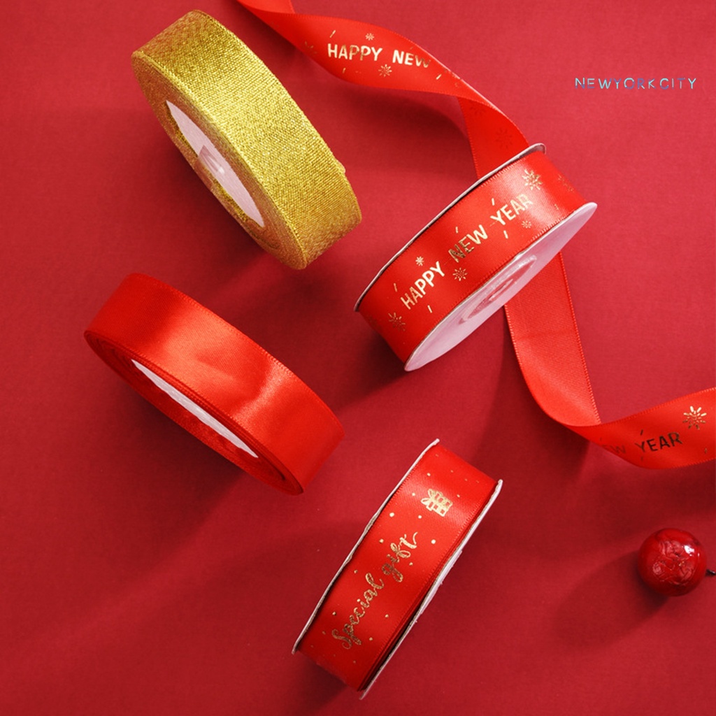 1 Cuộn Ruy Băng Họa Tiết Bông Tuyết Trang Trí Giáng Sinh