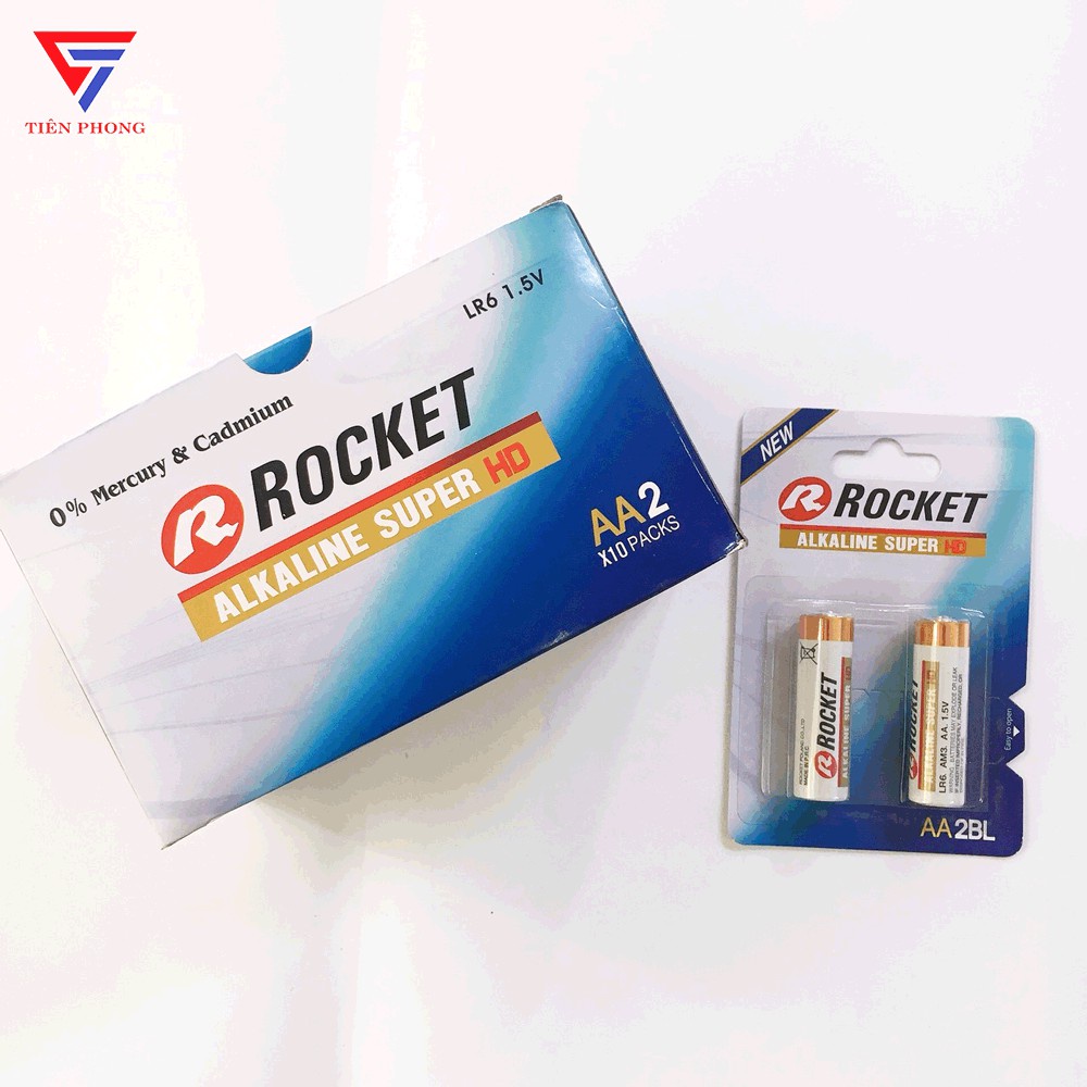 Pin tiểu AA Alkaline Maxell, Energizer, Rocket, Panasonic, Fujitsu Vỉ 2 Viên- Hàng Chính Hãng