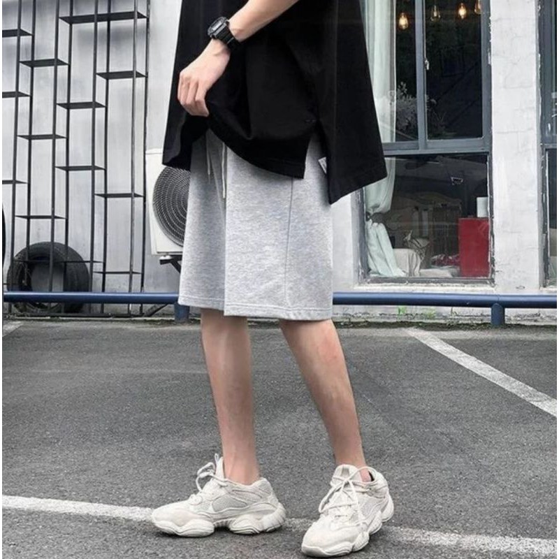 Quần short thun nỉ basic unisex ulzzang - ẢNH THẬT - quần sooc nam nữ