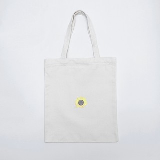 Túi vải bố, canvas, tote hoa hướng dương sunshine MÀU TRẮNG tote bag TV-05