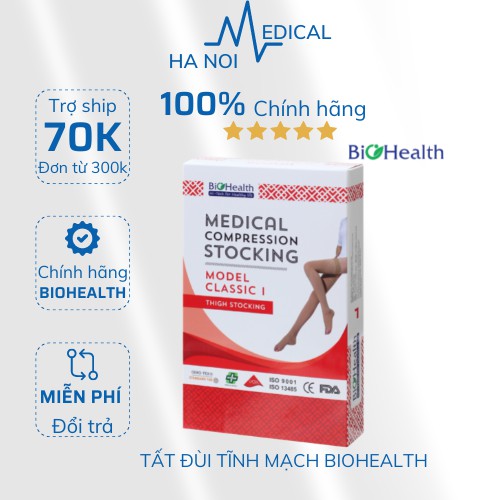 Vớ Đùi - Tất Y Khoa Ngăn Ngừa CHỐNG GIÃN TĨNH MẠCH BioHealth Classic I AG Màu da - CHÍNH HÃNG