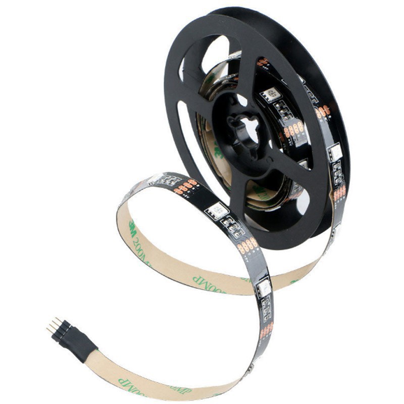 Đây đèn LED 5V 5050 30SMD / M RGB sau TV + đầu cắm USB 17 nút bấm