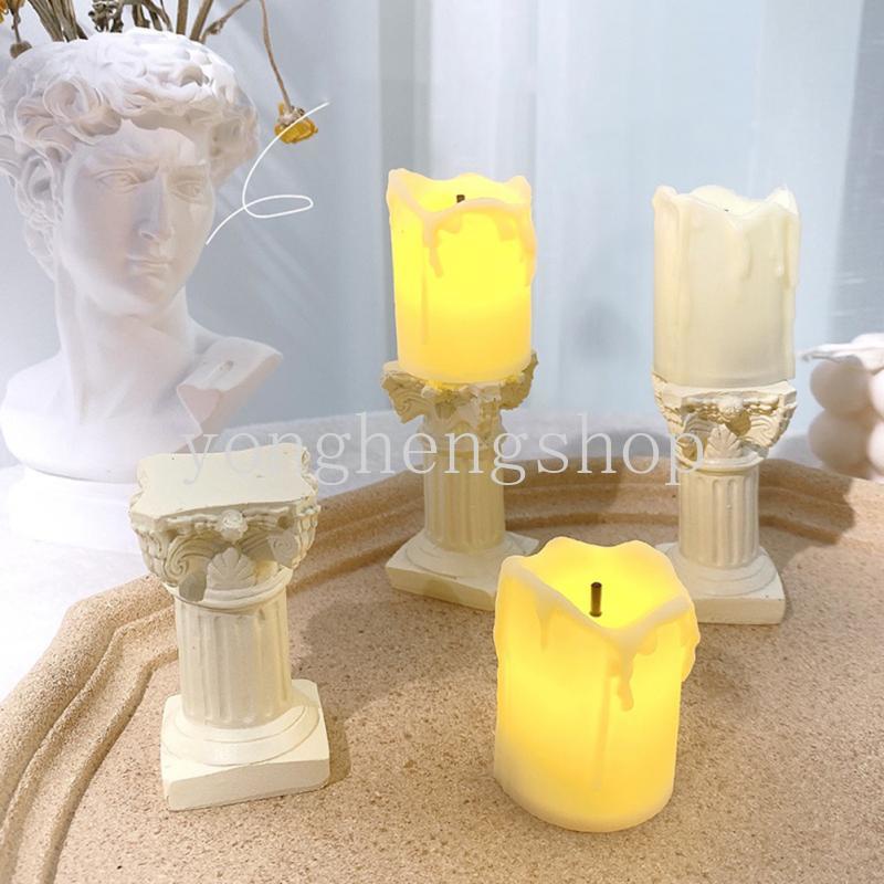 Chân Nến Nhân Tạo Phong Cách La Mã Cổ Điển Dùng Trang Trí Nhà Cửa/ Đạo Cụ Chụp Ảnh
