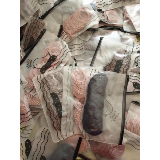 Set 100 chun cột tóc có túi ZIP  🌹
