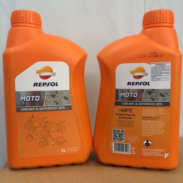 (110 Độ Sôi) Nước Làm Mát Repsol Moto Coolant &amp; Antifreeze 50% Made in Spain