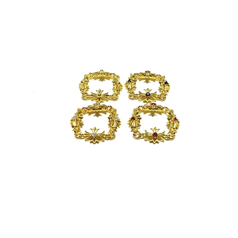 Nhẫn bạc S925 mắc xích mạ vàng 22k