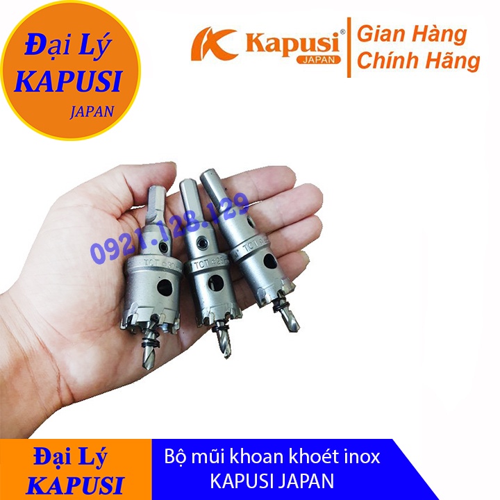 Bộ 6 mũi khoan khoét đa năng Kapusi JAPAN Chuyên Khoét Sắt, Khoét Inox