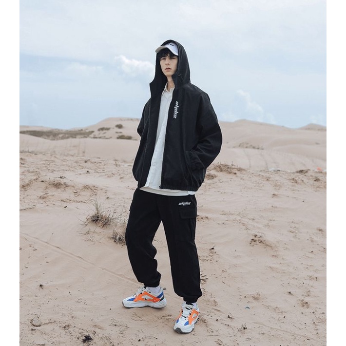 Áo khoác dù lì mềm mịn chữ phản quang nam nữ mặc được unisex ulzzang - ẢNH THẬT