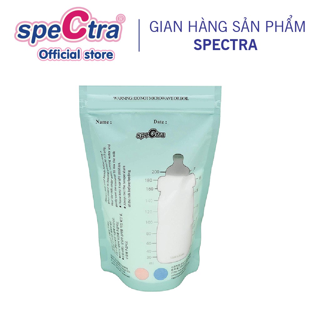 Túi Trữ Sữa Spectra Cảm Ứng Nhiệt 200ml 30 Túi Hộp