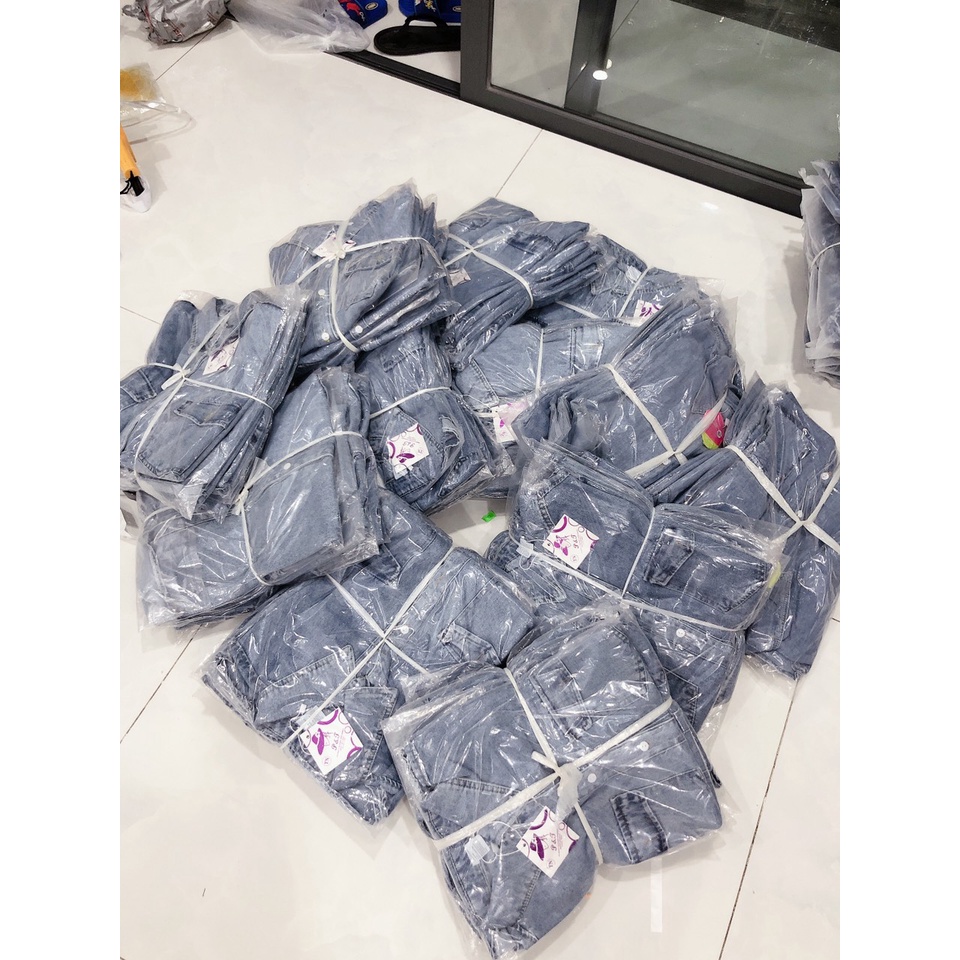 Áo jean tay chữ hàng đẹp chuẩn QC! (Ảnh chụp thật, kèm video)