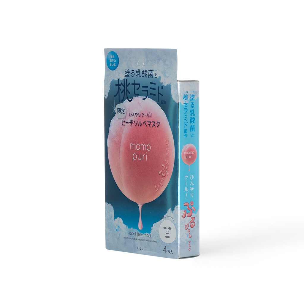 Hộp 4 Miếng Mặt Nạ Dưỡng Ẩm Hương Đào Momopuri Jelly Mask