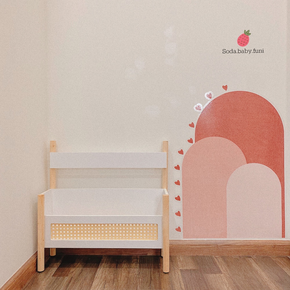 Decal dán tường 3 màu kích thước 60x85cm - decal trang trí decor nhà