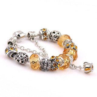 Lắc tay pha lê charm vương miện