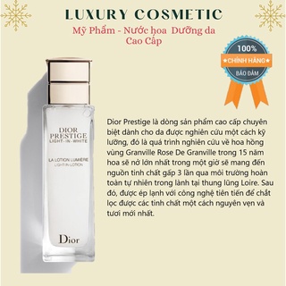 Nước Hoa Hồng Dưỡng Trắng Da Dior Prestige Light - In - White Essence 175Ml ( Tester Box Trắng )