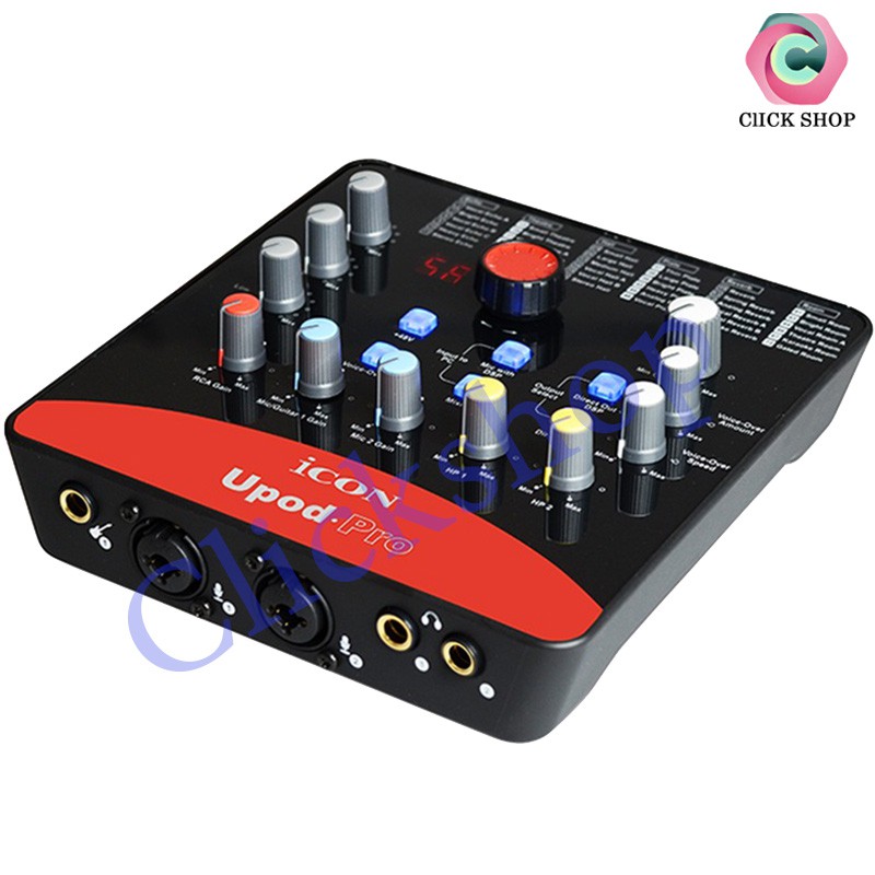 Bộ livestream sound card Icon Upod pro mic Aqta AQ220 chân màng dây livestream MA2 đầy đủ