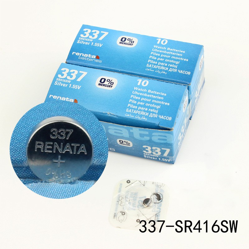 Pin đồng hồ Thụy Sỹ RENATA 337 / SR416SW silver bạc Made in Swiss (Loại tốt - Giá 1 viên)