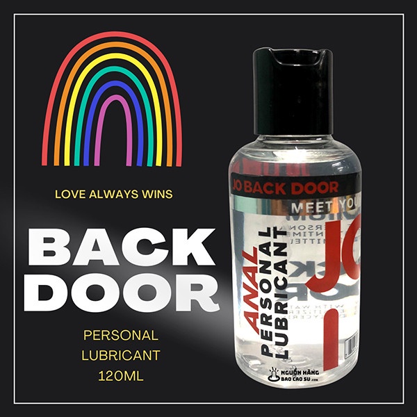 Gel bôi trơn hậu môn Jo Back Door 135 ml, gel bôi trơn gốc nước tăng khoái cảm cho LGBT