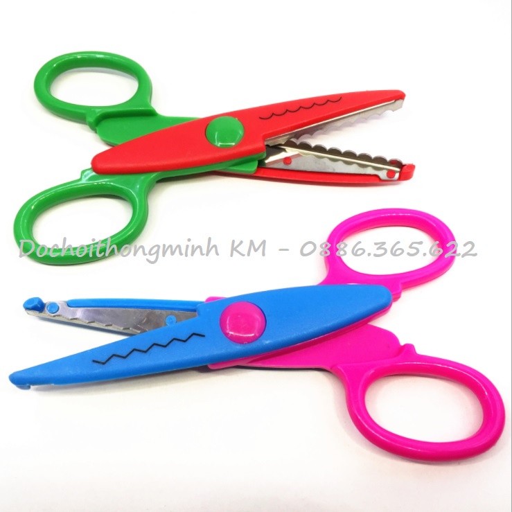 Set 6 kéo cắt viền hoa văn trang trí thủ công cho bé
