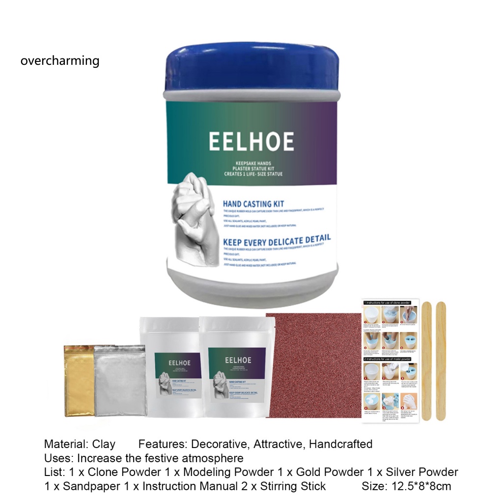1 Bộ Bột Đúc Mô Hình Bàn Tay 3D Dùng Làm Đồ Thủ Công Cho Cặp Đôi