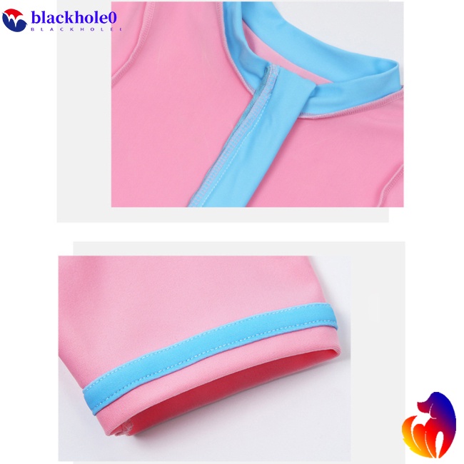 BH 2pcs/set Baby Girls One-piece Swimsuit Cartoon Swimdress  +  Swimming  Shorts With Smooth Zipper Quick-drying Bathing