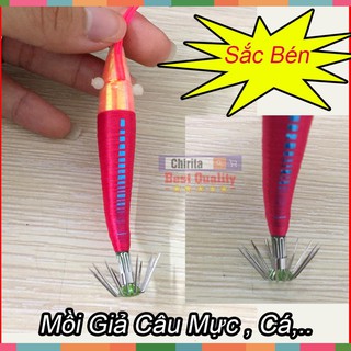 Mồi Giả Tôm Câu Mực , Câu Cá - Chùm Lưỡi Câu Sắc Bén ( rẻ vô địch )