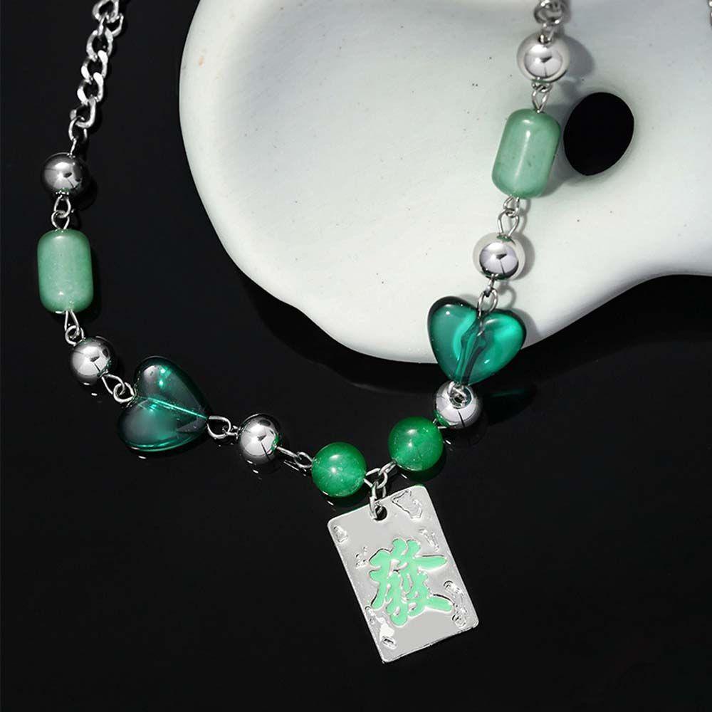 Vòng cổ Mặt Vuông / Trái Tim Phong Cách Trung Hoa Độc Đáo Thời Trang Cho Nữ