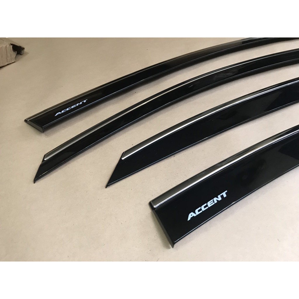 Vè che mưa xe Accent 2018 2019 2020 2021 2022 - mẫu viền inox cao cấp + tặng kèm keo tăng dính