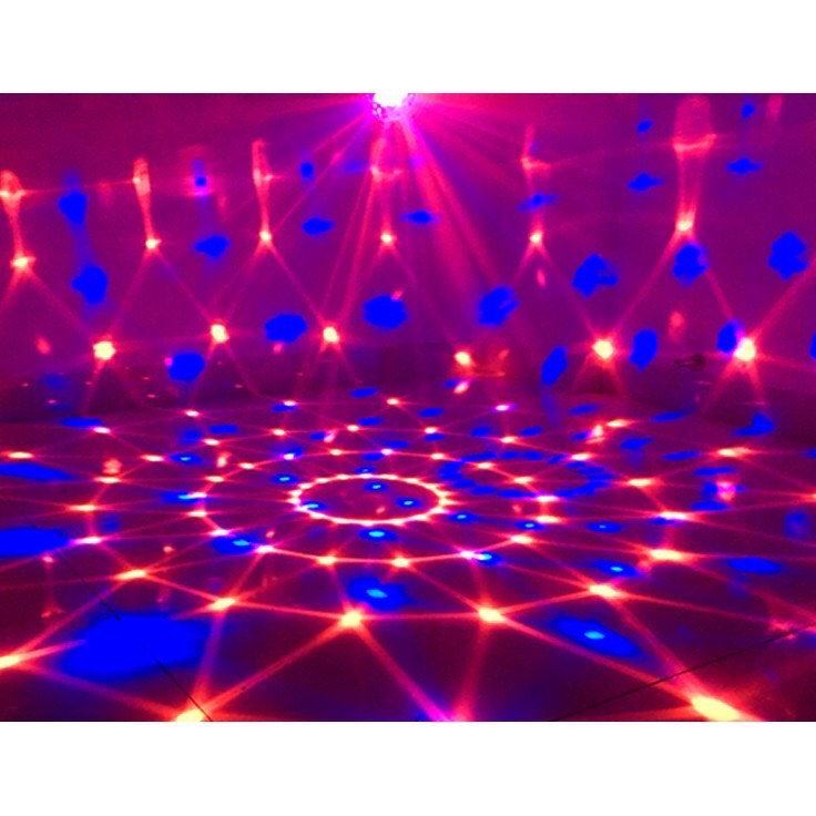 Đèn Nháy Theo Nhạc Led Cầu Hiệu Ứng 7 Màu Siêu Đẹp, Đèn Cho Phòng Karaoke, Có Điều Khiển Từ  Xa