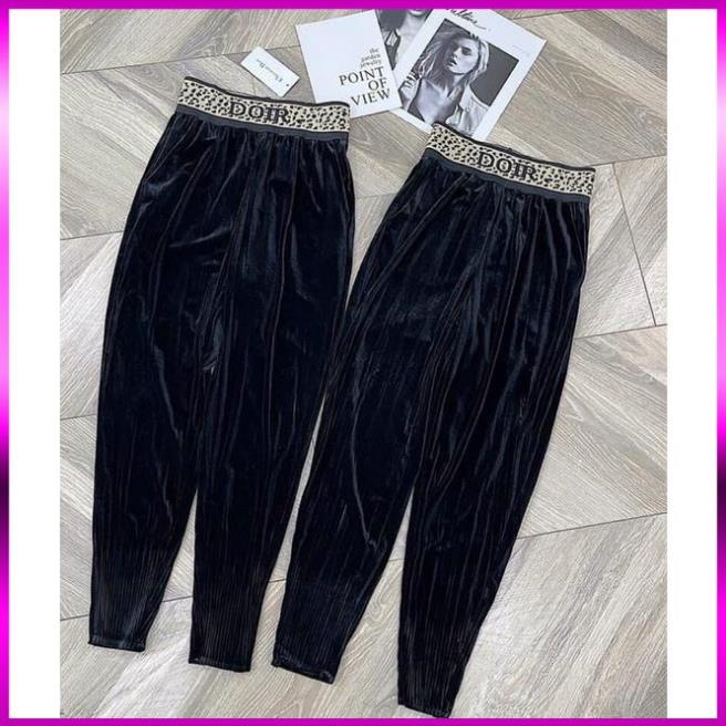 [ Xả Kho 3 Ngày ]  QUẦN BAGGY NHUNG CẠP CAO HOẠ TIẾT SANG CHẢNH,QUẦN BAGGY NHUNG CẠP SÀNH ĐIỆU