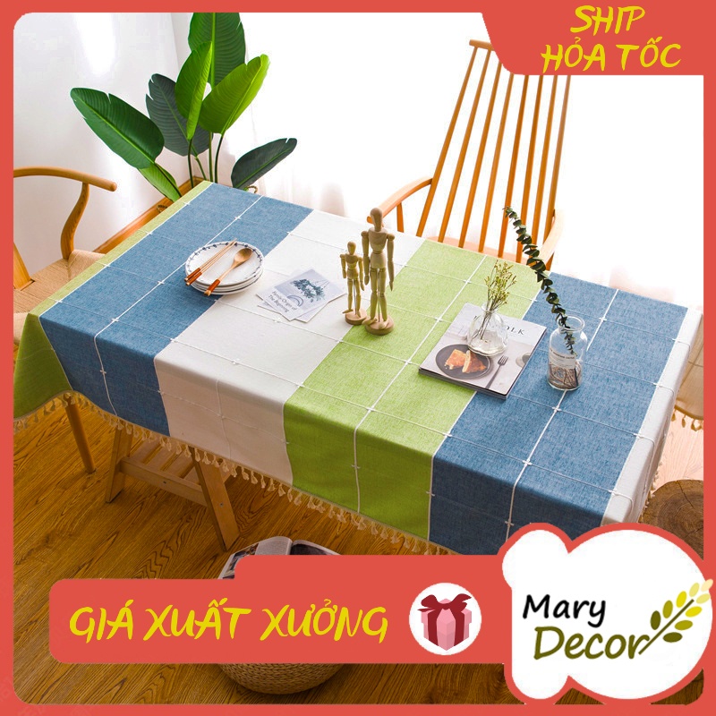 Khăn trải bàn cao cấp Mary Decor chất liệu cotton thêu - KBCC02