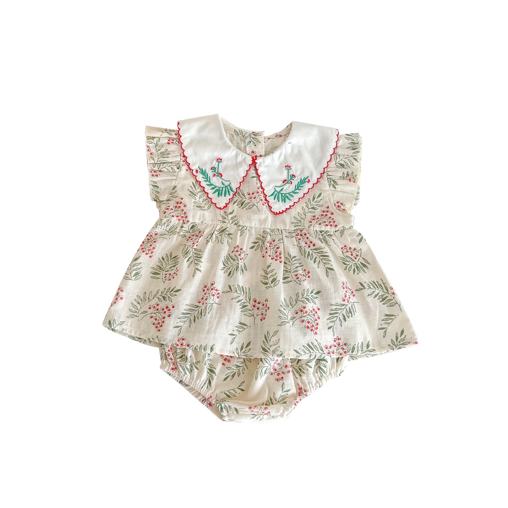 Bộ Áo Sơ Mi Tay Cánh Tiên Thêu Hoa + Quần Short Thời Trang Mùa Hè Xinh Xắn Cho Bé Gái