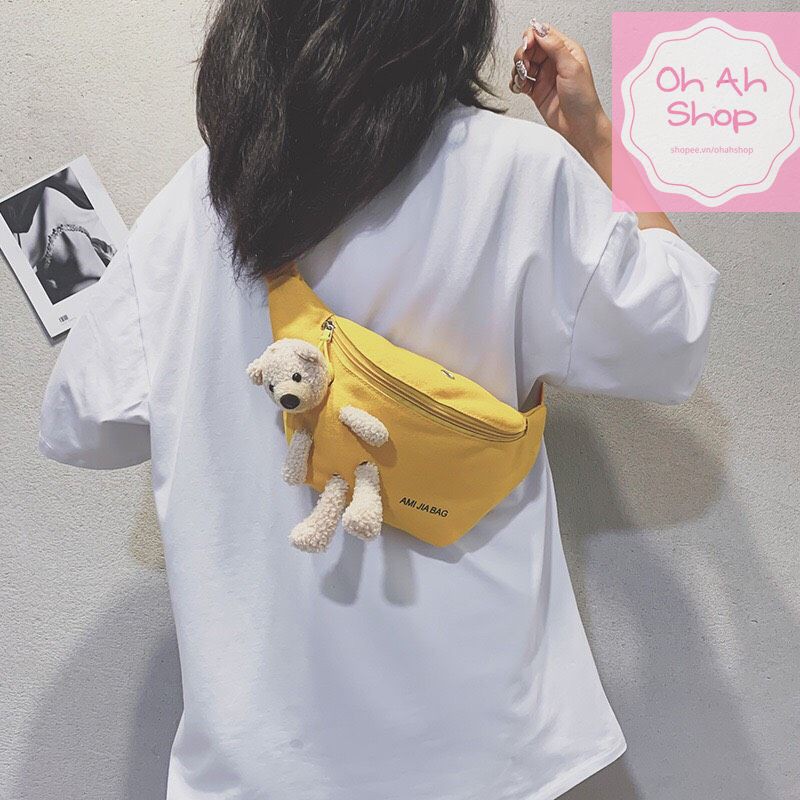 🍓 Túi Đeo Chéo Gấu Hot Trend 2020 Túi Bao Tử Gấu Túi Ulzzang Cực Dễ Thương