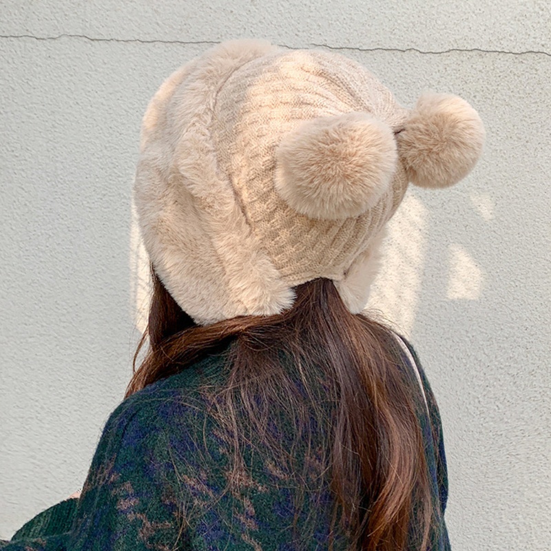 Mũ Len Dệt Kim Thiết Kế Hoạt Hình Dễ Thương Thời Trang Thu Đông