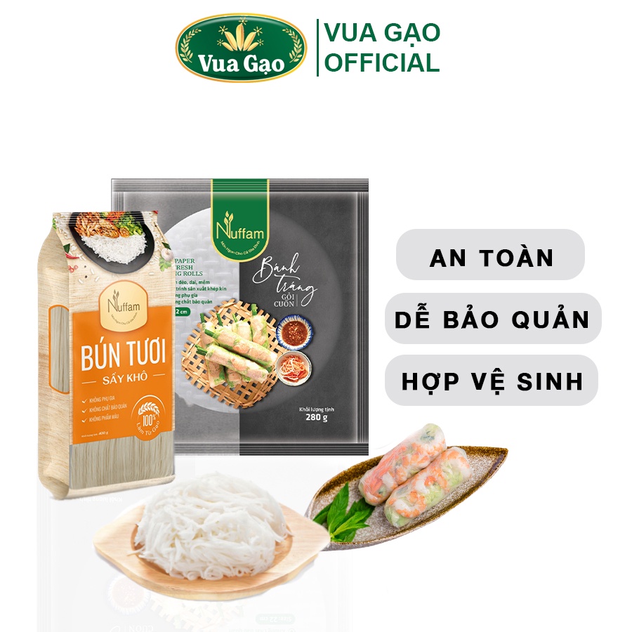 Combo Bún Tươi Sấy Khô Và Bánh Tráng Gỏi Cuốn (Cam kết chính hãng)