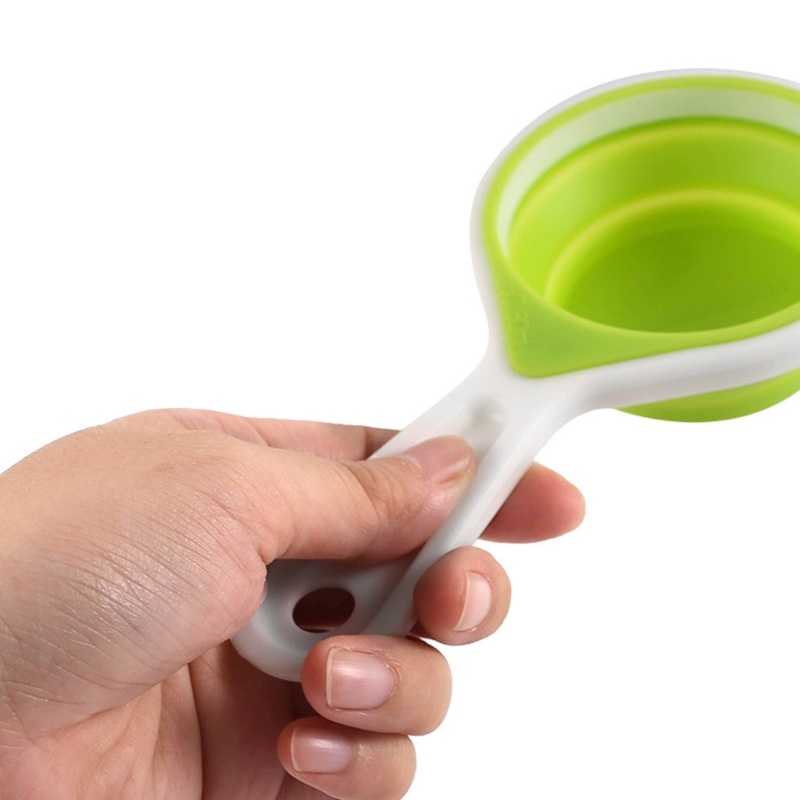 Set 4 Muỗng Đo Lường Bằng Silicone Có Thể Gấp Gọn Tiện Lợi Dành Cho Nhà Bếp