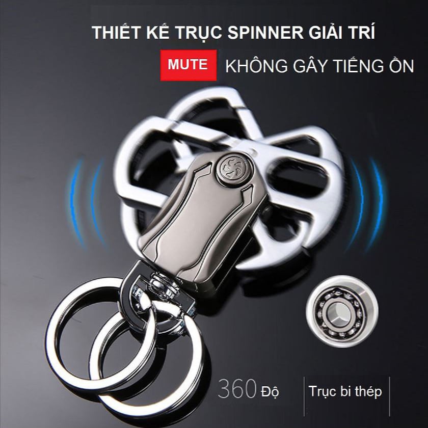 Móc khóa spinner đa chức năng, thép titan chất lượng cao cực đẹp cực ngầu, mở bia, giá đỡ điện thoại, cắt băng dính -Rap