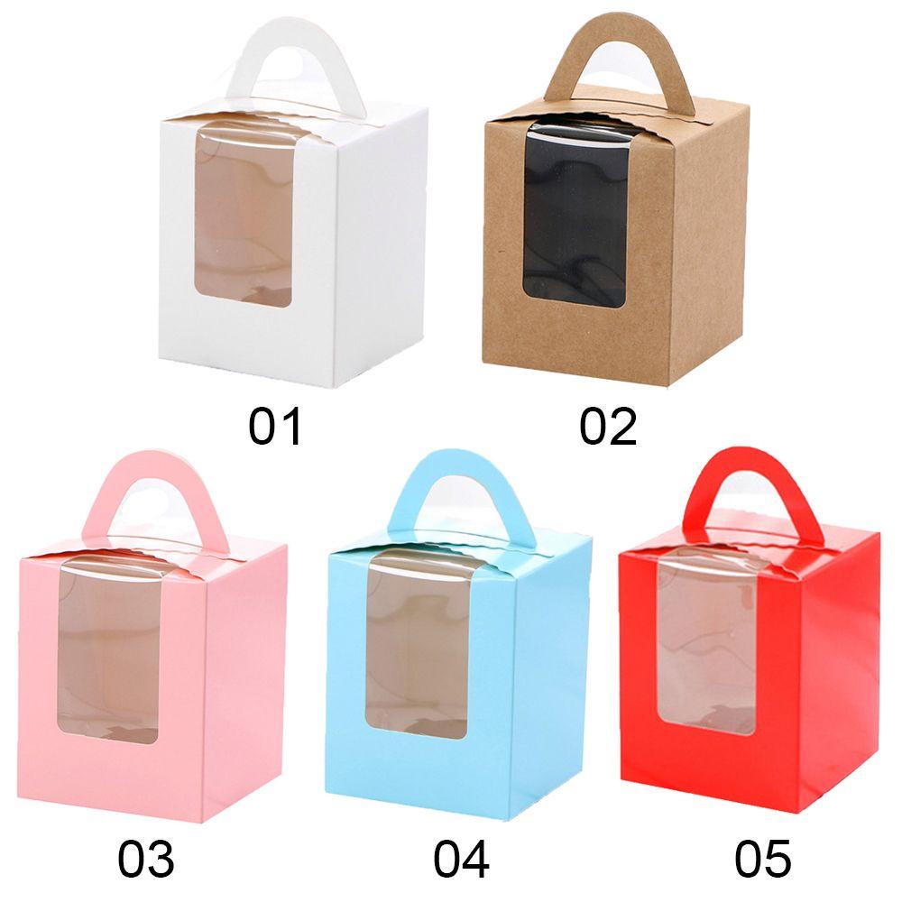 Set 10 Hộp Đựng Bánh Cupcake Có Giá Đỡ