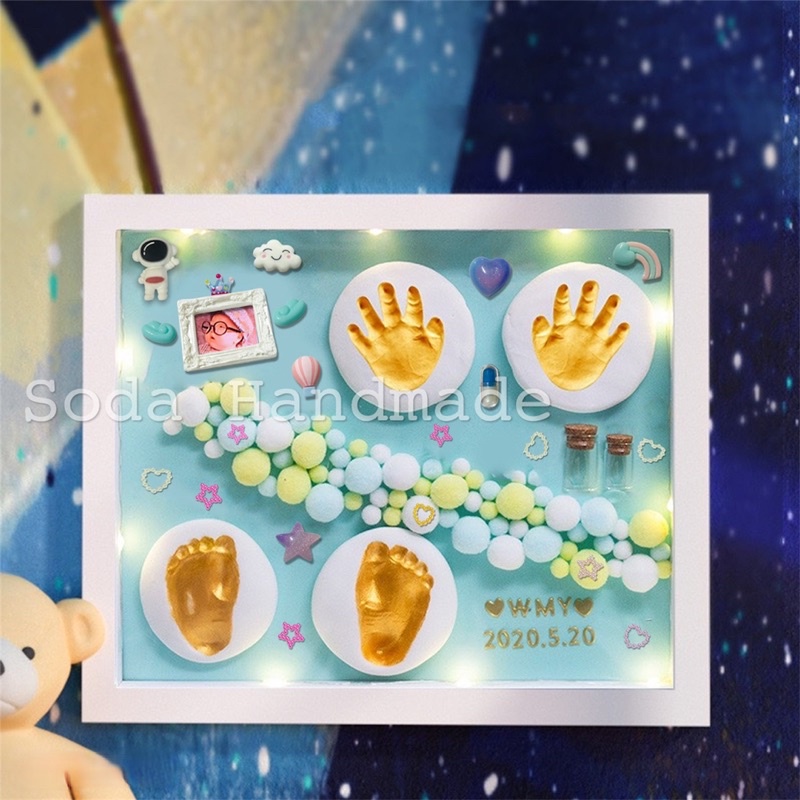 [ Mẫu mới- Hot nhất] 🍼🍬 Bộ khung ảnh in dấu tay chân cho bé 🍼🍬 | BigBuy360 - bigbuy360.vn