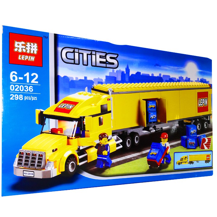 Bộ Lego Xếp Hình Ninjago City Xe Container. Gồm 298 chi tiết. Lego Ninjago Lắp Ráp Đồ Chơi Cho Bé.