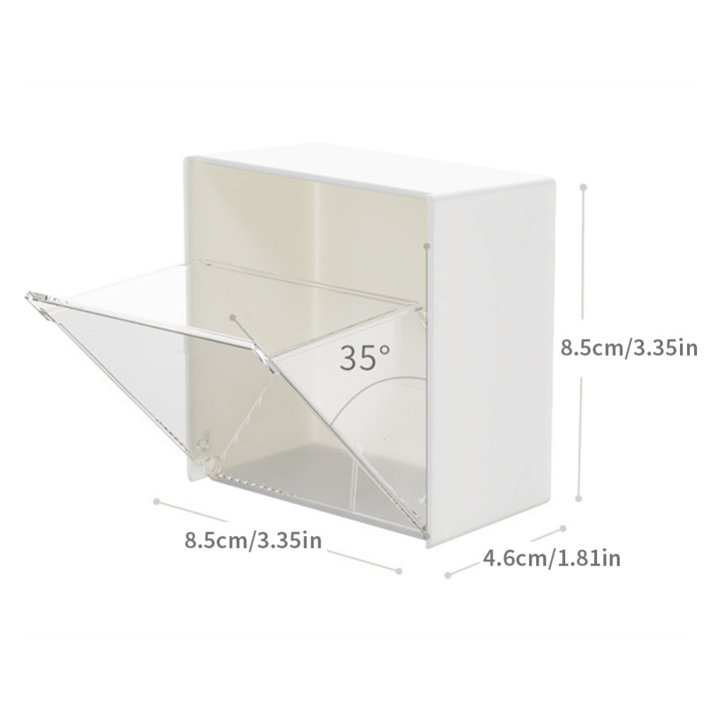Hộp Đựng Bông tẩy trang, Tăm bông, Phụ kiện Dán Tường chống nước KEENGSTORE ,Thiết Kế Trong Suốt Tiện Dụng